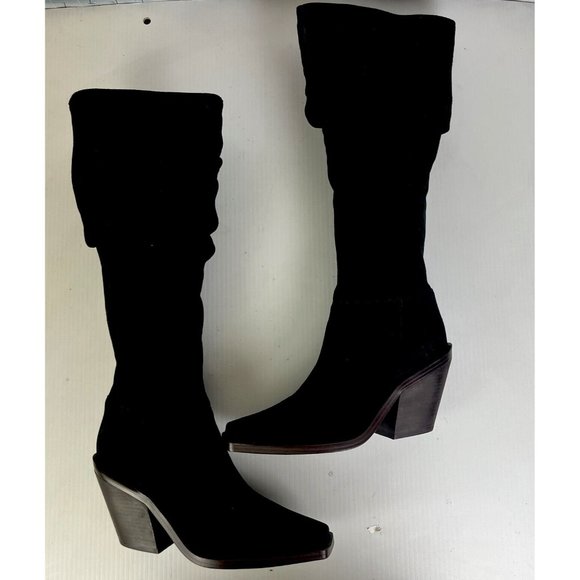 Vince Camuto Alimber Suede Ruched Knee 